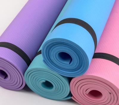 China Soft Solid Black Color Thick EVA Foam Yoga Mat for sale