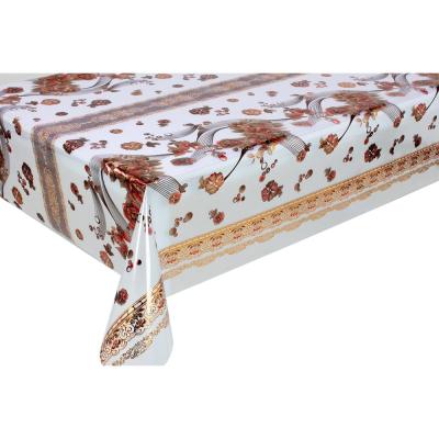 China 2019 Yiwu Shuangjie Rolls Waterproof Popular Transparent Embossed Tablecloth for sale