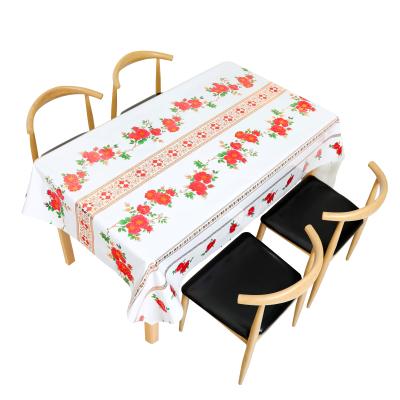 China Oilproof PVC Plastic Dining Table Cover for sale