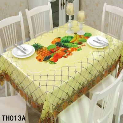 China Oilproof 140X180 Freestanding Transparent Printed Plastic Tablecloth Rolls for sale