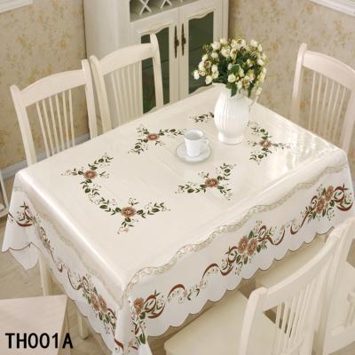 China Laciness and flower 2020 hot sale cheap independent vinyl tablecloth roll with new design plastic tablecloth for sale