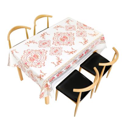 China Oilproof 54X72 Laminated Vinyl Tablecloth PVC for sale