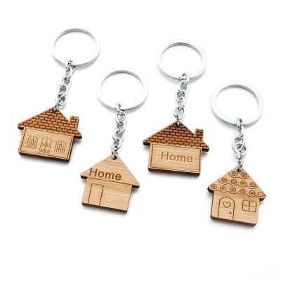 China Key Chain Key Chain Screen Start Ring Decoration For Women Girls Wooden Key Chain Bedroom Fashion Housewarming Gift for sale