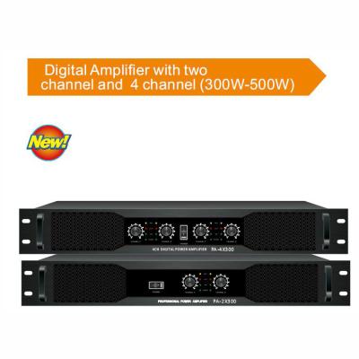 China Power Digital Amplifier , Class D Amplifier With Two Way PA-2*300 / PA-2*400 / PA-2*500 for sale