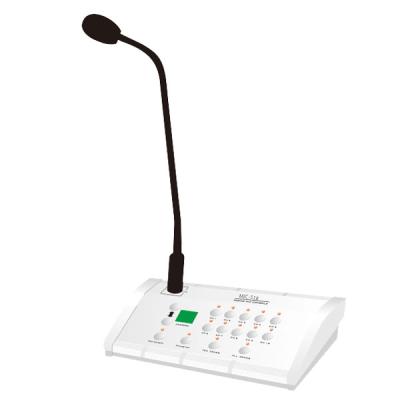 China Gooseneck Microphone PA 10 Zone Microphone Desktop Paging Console With Operation Button for sale