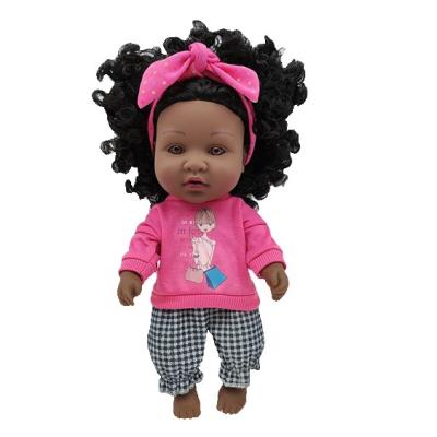 China High quality cheap soft silicone 14 inch african doll companion toy STUFFED with enamel and simulation harmless fashion for sale