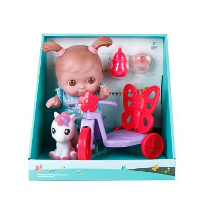 China Wholesale British Home Play Wind Boneco IC Baby Toy With Bike 9 .5Inch Doll Clothes for sale