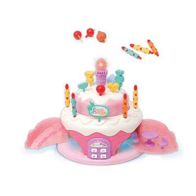 China Preschool Musical Toy Kitchen Play Set DIY Cake Girls Pretend House Game for sale