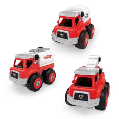 China 2IN1 Diecast Detachable Construction Vehicles Toy (DIY Fire Truck Set) for sale