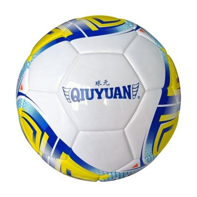 China Match.training.promotion Qiuyuan football soccer ball size 5 ball real custom logo thermal pasted OEM acceptable match game soccer ball PU zu verkaufen