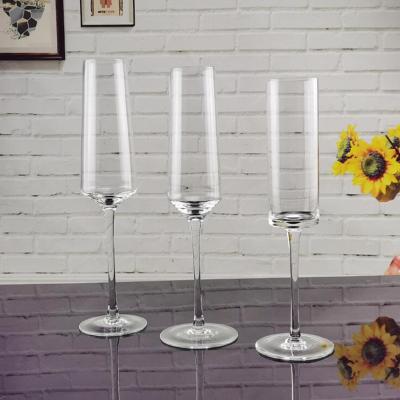 China Disposable Clear Lead Free Tumbler Crystal Tube Straight Champagne Glass for sale