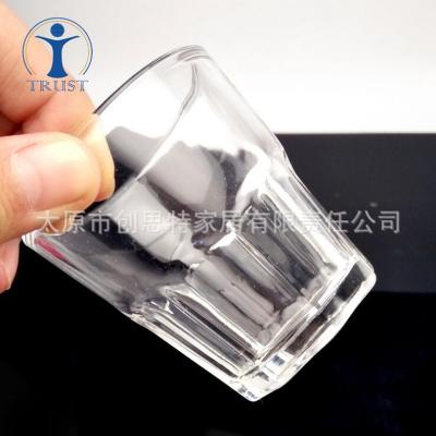 China Disposable Glass Cup Maker Supports Baijiu Custom Transparent Glass Octagonal Cup for sale