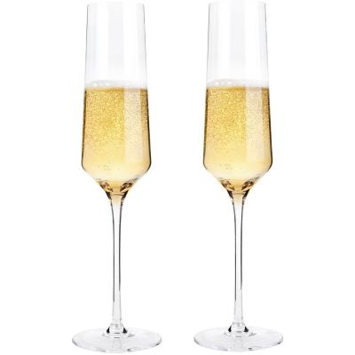 China New classic/postmodern lead-free cheap crystal champagne wine goblet twinkle glass flutes for sale