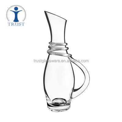 China Wholesale Stocked Crystal Hand Blown Bright Material White Wine Decanter From China Factory for sale