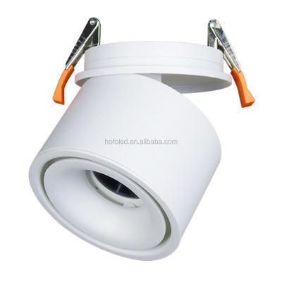 China 10w surface mounted 3000K adjustable led surface mounted rotates semi recessed cob downlight led for sale