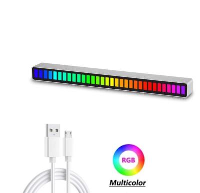 China 2021 New Amazon Car Atmosphere Computer Voice-activated RGB Smart Pickup Smart Sensing Color Led Music Light 181*16*18.5mm for sale