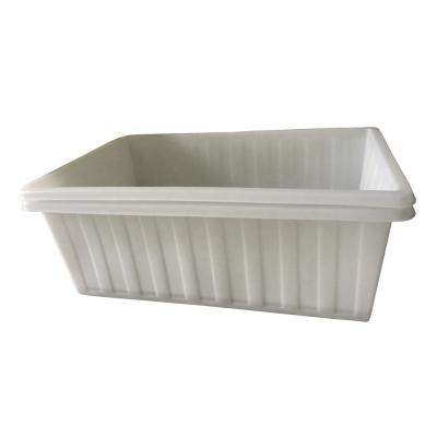 China Aquaculture Plant Large Plastic Stock LLDPE Durable Stackable Aquarium Tanks Farm Water Bowl for sale