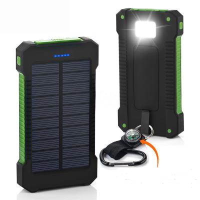 China Solar Panel Charging Solar Power Bank 20000mah 2Usb Slim Solar Panel Power Bank For Mobile Phone for sale