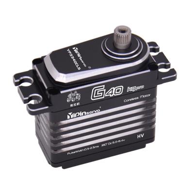 China RC Model Yipinservo 40KG Torque Coreless IPX8 Digital Servo Waterproof 1/8 Motor 1/10 RC Car Boat Robot for sale