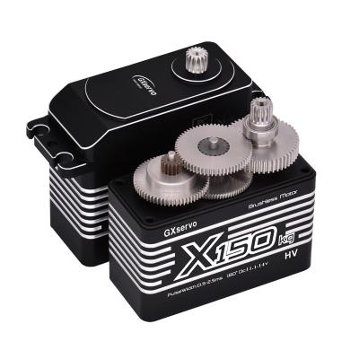 China RC Model GXservo 150KG Torque High Volge 12-14V X150 IP67 Digital Brushless Servo For 1/5 Scale RC Car Truck Boat Airplane for sale