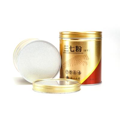 China High Quality Round Coffee Tin Cans Coffee Tins Packaging Tins Tea Cookie Tin With Window 0.23-0.28mm for sale