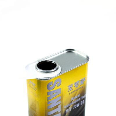 China Paint 0.28mm thickness first grade custom high quality tinplate rectangular oil can box maker for motor oil for sale