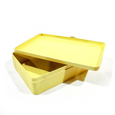 China Food Printed Cookie Tins Empty Rectangular Sweet Cookie Tin Box for sale