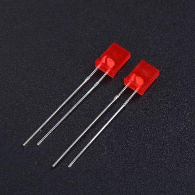 China Short Pins 257 Immersion LED Diodes (Square Diodes) Voltage 2.5V 20mA 5mm Max Forward Diffused Red LEDs Max Forward Current Green Diodes for sale