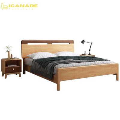 China Bedroom Furniture Solid Wood Solid Wood Double Bed Designs Solid Wood Bed for sale