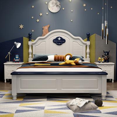 China Bedroom Furniture Single Headboard Solid Wood Solid Wood Bed For Kids for sale