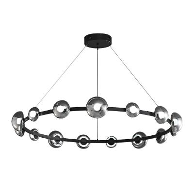 China Modern Decorative Hanging Light Black Glass Pendant Light Pendant Chandelier for sale