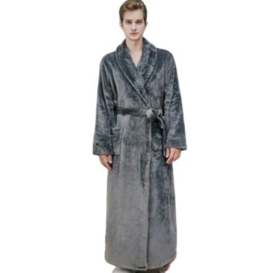 China Amazon Flannel QUICK DRY Robe for Male and Female in Long Thick Pajamas Plus Across the Border the Same Bathrobe for Home and Hotel Use for sale