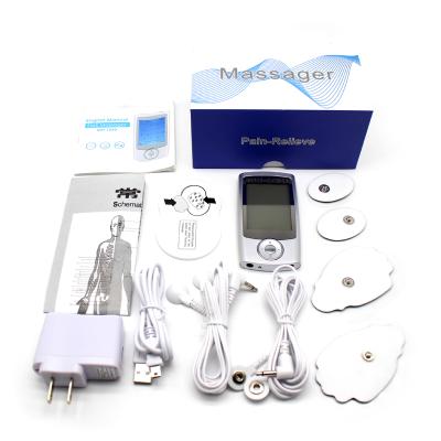 China Sale 16 Modes Dual Output Handheld Pulse Therapy Mini Electronic Body Massager for sale