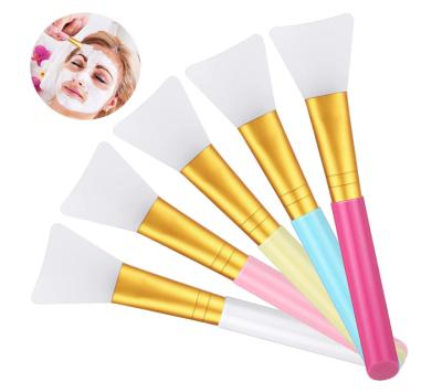 China Clean Tool Silicone Makeup Brush Applicator DIY Flat Brush Facial Mud Brush For Home Beauty Silicon Brush for sale