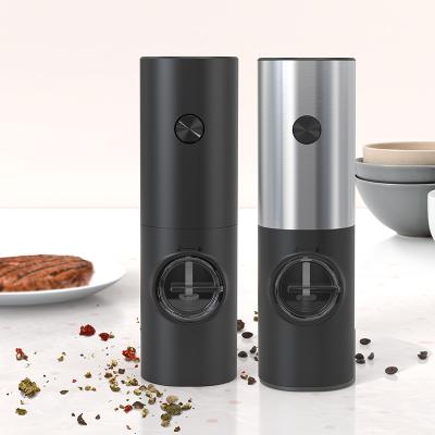 China Viable Hot Selling Salt Pepper Grinder Battery Operated Automatic Electric Black Pepper Grinder Grinder With LED Light Adjustable Coarseness for sale