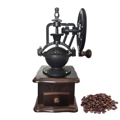 China Retro Ferris Wheel Cast Iron Adjustable Coarseness Pepper Grinder Commercial Viable Household Hand Manual Coffee Bean Grinder for sale