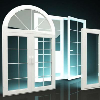 China Magnetic Screen White Curve Window And Door Customized Shape Size Color for sale