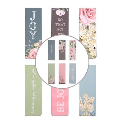 China New Design China Beautiful Custom Stationery Paper Pattern Magnetic Bookmark for sale