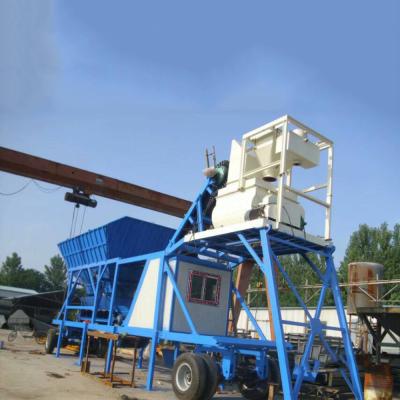 China MHZS50 Wet Mix Batch Mobile Concrete Plant For Sale 80/60 for sale