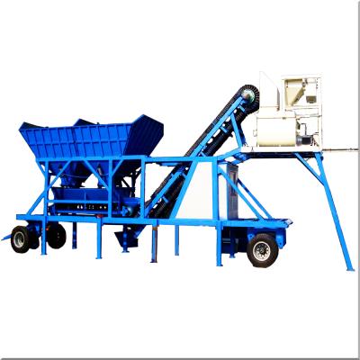 China HZS25 Mini Mobile Concrete Batching Mixing 80mm Factory for sale