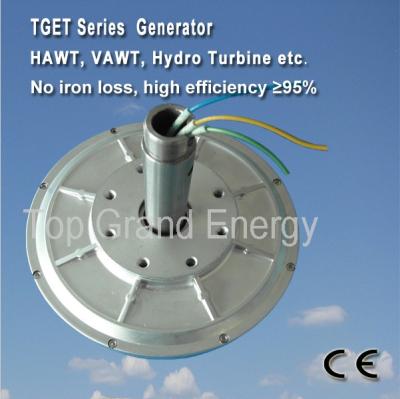 China TGET380-2kW-350R/140Vac Coreless PMG generator/wind alternator, three phase for sale