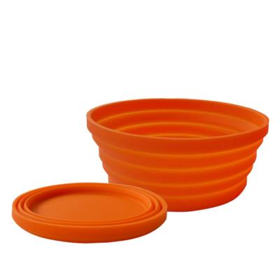 China Sustainable Collapsible Silicone Collapsible Bowl Pet Bowl For Travel Camping Hiking for sale