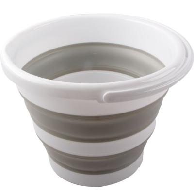 China Sustainable Folding 10L Bucket With Handle Around Foldable Tub Portable Folding Water Bucket for sale