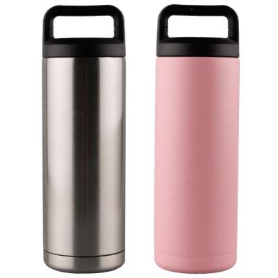 China Hot Sale 560ml PORTABLE Sports Thermos Bottle Stainless Steel Christmas Customized Portable Water Bottle With Handle Lid for sale