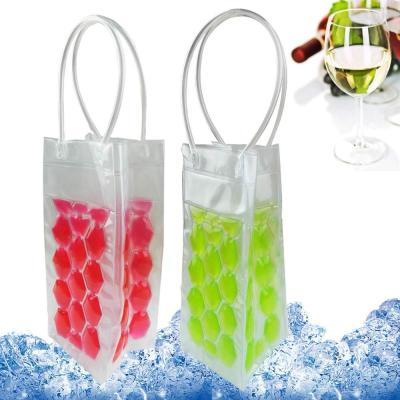 China Viable Cooler Wholesale Ice Wine Freeze Bag Wine Cooler Ice Bag Wine Cooler for sale