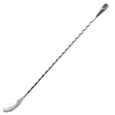 China 12 Inch Sustainable Bar Mixing Spoon Stainless Steel Spoon With Long Handle Cocktail Stirring Spoon for sale