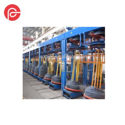 China Wire inverted vertical take-up units / multi head double wire capstan take-up units muthead wire spool galvanizing line payoff for sale