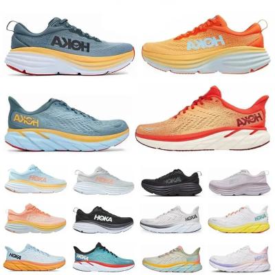 China Cushioning Running Shoes Hokas Shoes Carbon Outdoor Mens Womens Bondi 8 Lightweight Cushioning Lifestyle Yakuda Womens Long Runners Shoe Men for sale