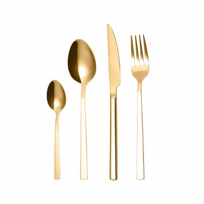 China Sustainable Stainless Steel Flatware Set Spoon Rainbow Kitchen Set Cutlery for sale