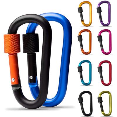 China Heavy Industry Locking Carabiner Clip D-Ring Screw Hooks Harness, Key Ring, Key, Water Bottle, Belt, Bag, Camping, Backpack for sale